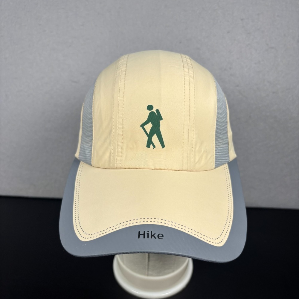 Hike Outdoor 5 Panel Cap Cream Tan Green Hiker Hiking Hat Adjustable Lightweight